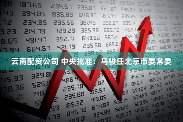 云南配资公司 中央批准：马骏任北京市委常委